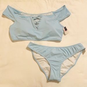 NWT PINK Victoria’s Secret Light Blue Bikini